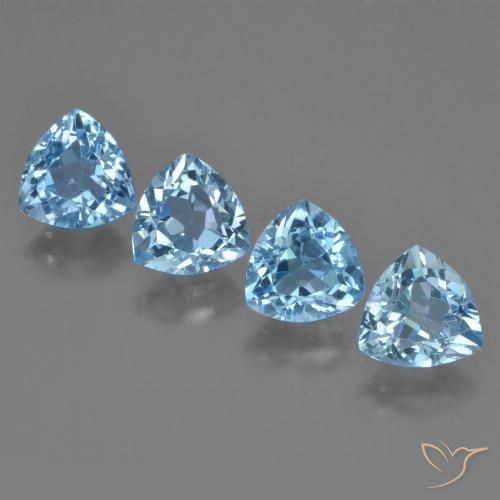 5.36ctw Naturale Celeste Topazio, Taglio trillion, VVS-VS