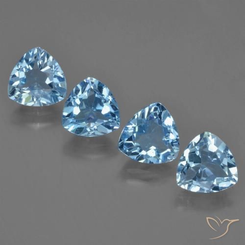 5.56ctw Naturale Blu svizzero Topazio, Taglio trillion, VVS-VS
