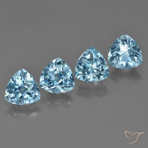 5.40ctw Naturale Celeste Topazio, Taglio trillion, VVS-VS