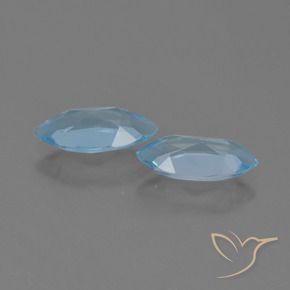 Gemme di Topazio Blu svizzero naturale da 2.27 ct, Taglio marquise, VVS-VS