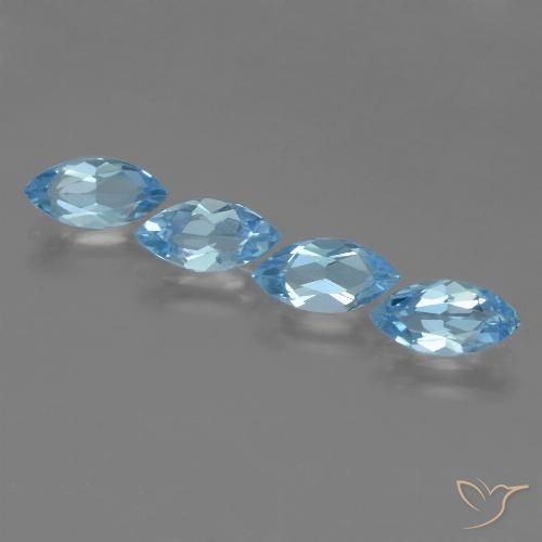 4.52ctw Naturale Celeste Topazio, Taglio marquise, VVS-VS