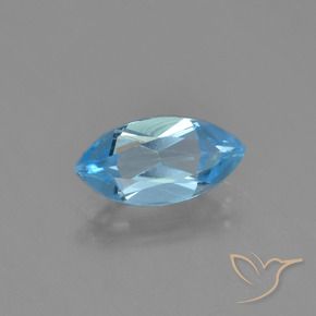 Topazio Blu svizzero naturale da 1.27 ct, Taglio marquise, VVS-VS