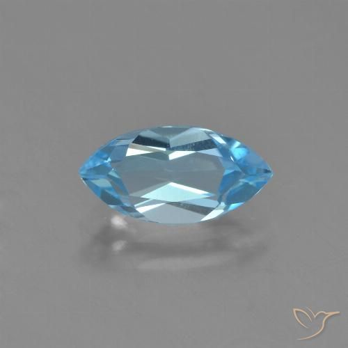1.34ct Naturale Celeste Topazio, Taglio marquise, VVS-VS
