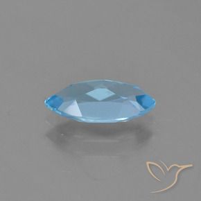 Topazio Celeste naturale da 1.34 ct, Taglio marquise, VVS-VS