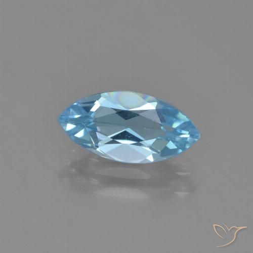 1.34ct Naturale Celeste Topazio, Taglio marquise, VVS-VS