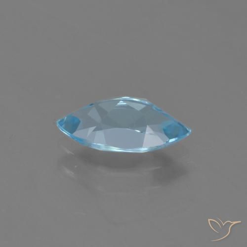 Topazio Blu svizzero naturale da 1.31 ct, Taglio marquise, VVS-VS
