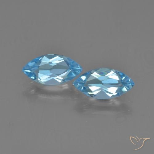 2.48ctw Naturale Blu svizzero Topazio, Taglio marquise, VVS-VS