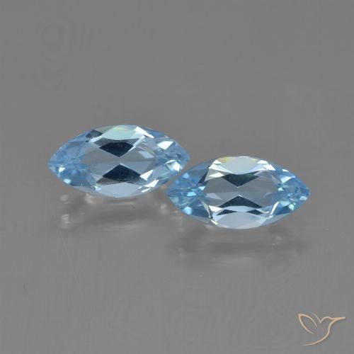2.61ctw Naturale Celeste Topazio, Taglio marquise, VVS-VS