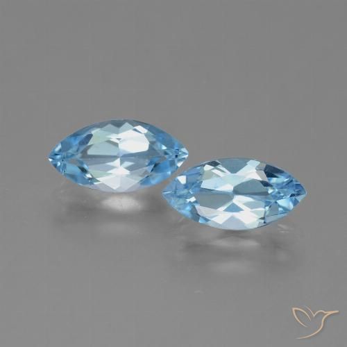 2.71ctw Naturale Blu svizzero Topazio, Taglio marquise, VVS-VS