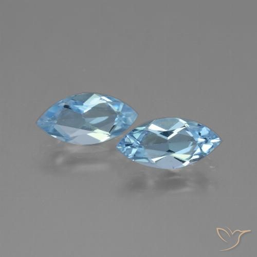 2.12ctw Naturale Celeste Topazio, Taglio marquise, VVS-VS