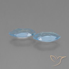 Gemme di Topazio Celeste naturale da 2.13 ct, Taglio marquise, VVS-VS