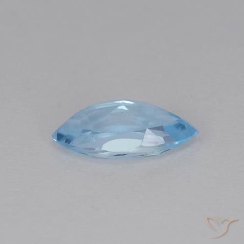 Topazio Celeste naturale da 1.36 ct, Taglio marquise, VVS-VS