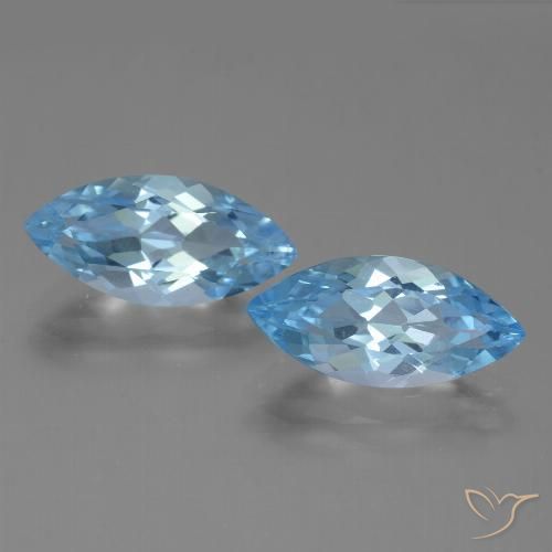 7.20ctw Naturale Celeste Topazio, Taglio marquise, VVS