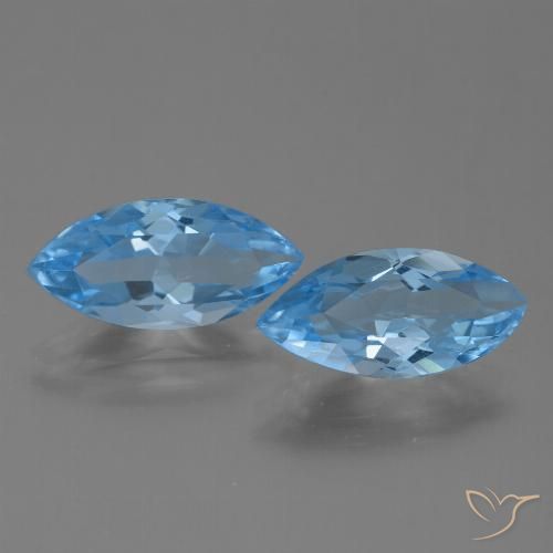 7.07ctw Naturale Blu svizzero Topazio, Taglio marquise, VVS