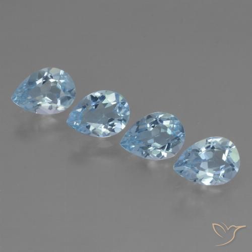 3.51ctw Naturale Celeste Topazio, Forma a pera, VVS-VS