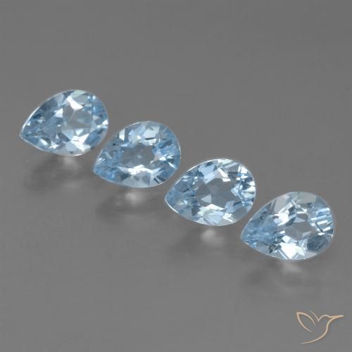 3.31ctw Naturale Celeste Topazio, Forma a pera, VVS-VS