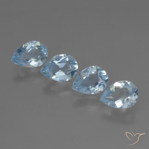 3.02ctw Naturale Celeste Topazio, Forma a pera, VVS-VS