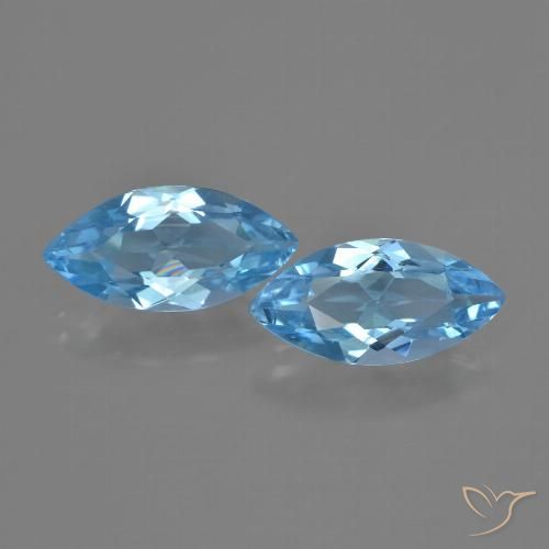 6.94ctw Naturale Blu svizzero Topazio, Taglio marquise, VVS-VS