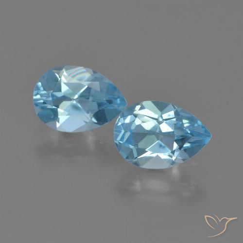 1.57ctw Naturale Celeste Topazio, Forma a pera, VS