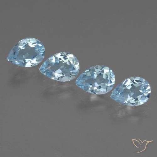 3.28ctw Naturale Celeste Topazio, Forma a pera, VVS-VS