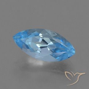 Topazio Blu svizzero naturale da 3.40 ct, Taglio marquise, VVS