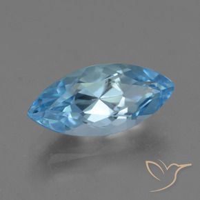 Topazio Celeste naturale da 4.02 ct, Taglio marquise, VVS