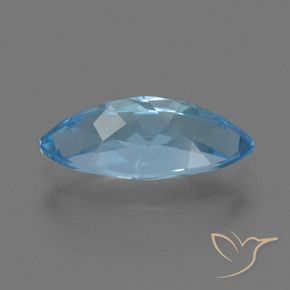 Topazio Celeste naturale da 4.02 ct, Taglio marquise, VVS