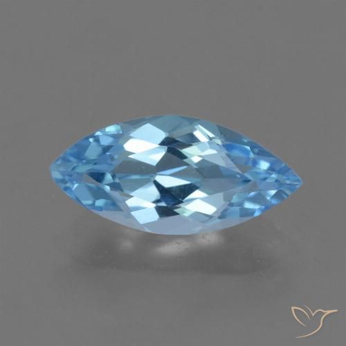 3.29ct Naturale Blu svizzero Topazio, Taglio marquise, VVS