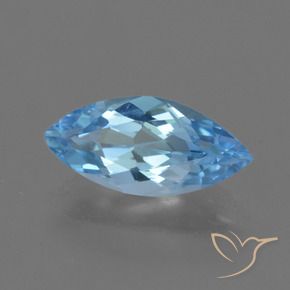 Topazio Blu svizzero naturale da 3.29 ct, Taglio marquise, VVS