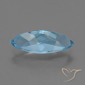 Topazio Celeste naturale da 3.78 ct, Taglio marquise, VVS