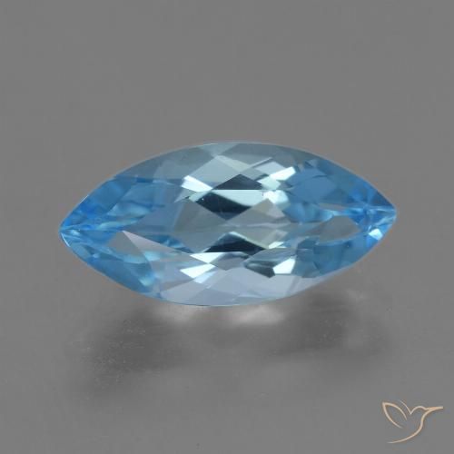 Topazio Blu svizzero naturale da 4.02 ct, Taglio marquise, VVS