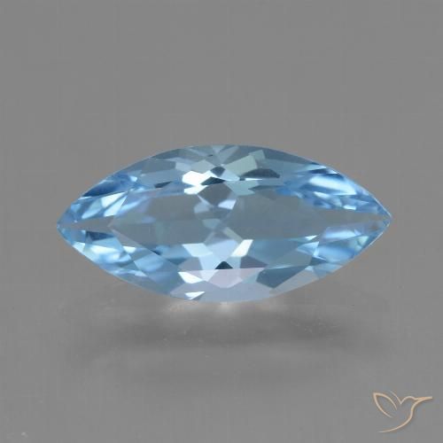 Topazio Blu svizzero naturale da 3.14 ct, Taglio marquise, VVS