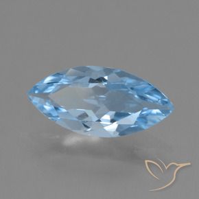 Topazio Blu svizzero naturale da 3.14 ct, Taglio marquise, VVS
