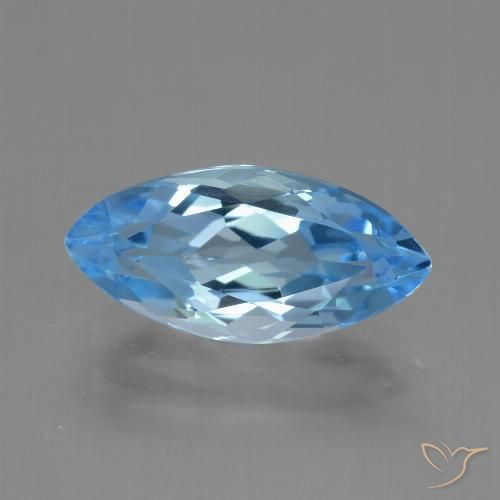 3.98ct Naturale Blu svizzero Topazio, Taglio marquise, VVS