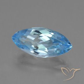 Topazio Blu svizzero naturale da 3.98 ct, Taglio marquise, VVS