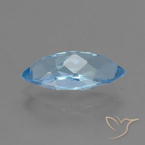 Topazio Blu svizzero naturale da 3.98 ct, Taglio marquise, VVS
