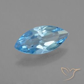 Topazio Blu svizzero naturale da 3.29 ct, Taglio marquise, VVS-VS