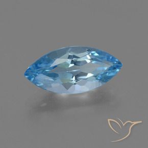Topazio Blu svizzero naturale da 3.70 ct, Taglio marquise, VVS-VS