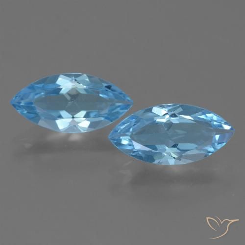 7.10ctw Naturale Blu svizzero Topazio, Taglio marquise, VS