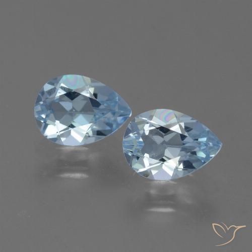 1.68ctw Naturale Celeste Topazio, Forma a pera, VVS-VS