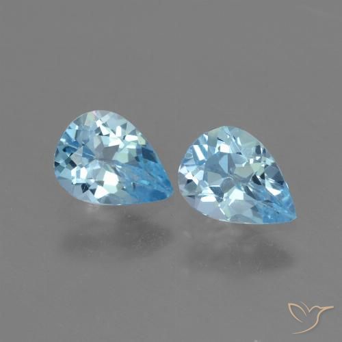 1.47ctw Naturale Celeste Topazio, Forma a pera, VS