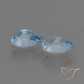 Gemme di Topazio Blu svizzero naturale da 1.80 ct, Forma a pera, VS