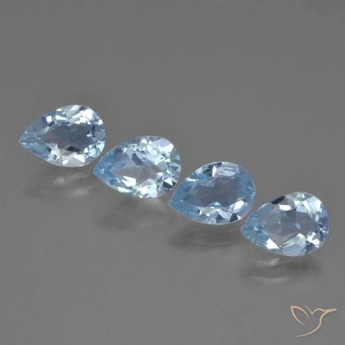 3.49ctw Naturale Blu svizzero Topazio, Forma a pera, VVS-VS