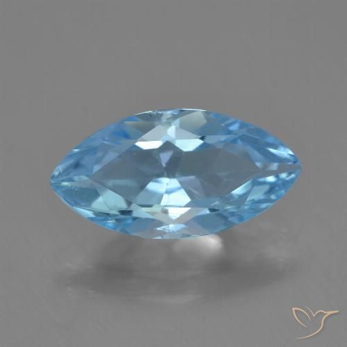 3.51ct Naturale Celeste Topazio, Taglio marquise, VVS