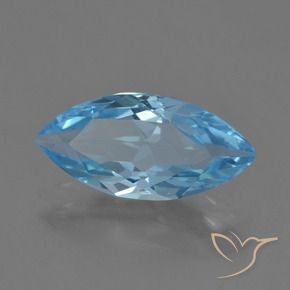 Topazio Celeste naturale da 3.46 ct, Taglio marquise, VVS