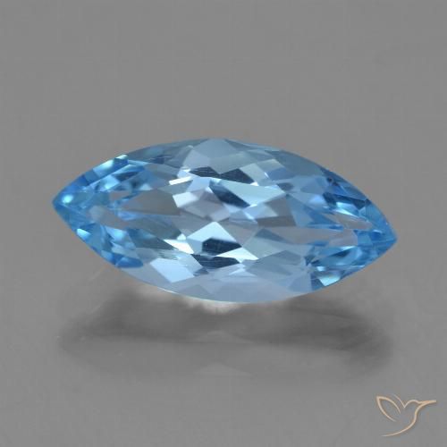 Topazio Blu svizzero naturale da 3.63 ct, Taglio marquise, VVS