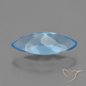 Topazio Blu svizzero naturale da 3.63 ct, Taglio marquise, VVS