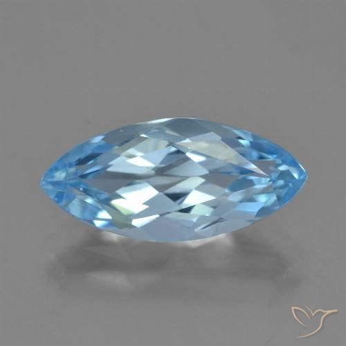 Topazio Blu svizzero naturale da 3.68 ct, Taglio marquise, VS