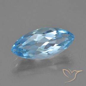 Topazio Blu svizzero naturale da 3.68 ct, Taglio marquise, VS