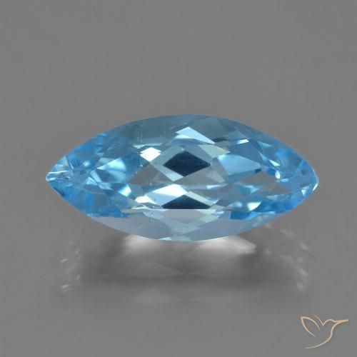 3.50ct Naturale Blu svizzero Topazio, Taglio marquise, VS